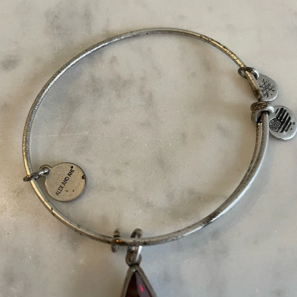 ❤️ ALEX AND ANI JANUARY TEAR DROP GARNET BRACELET